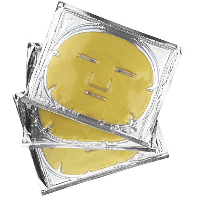 ELLEN TRACY 24K LIQUID GOLD FACE MASK FOR BEAUTIFUL GLOWING SKIN - ANTI AGING FACIAL BRIGHTENING, MOISTURIZING, FIRMING MASK TREATMENT, REDUCES LINES, WRINKLES AND ACNE - PACK OF 3 MASKS - Image 2